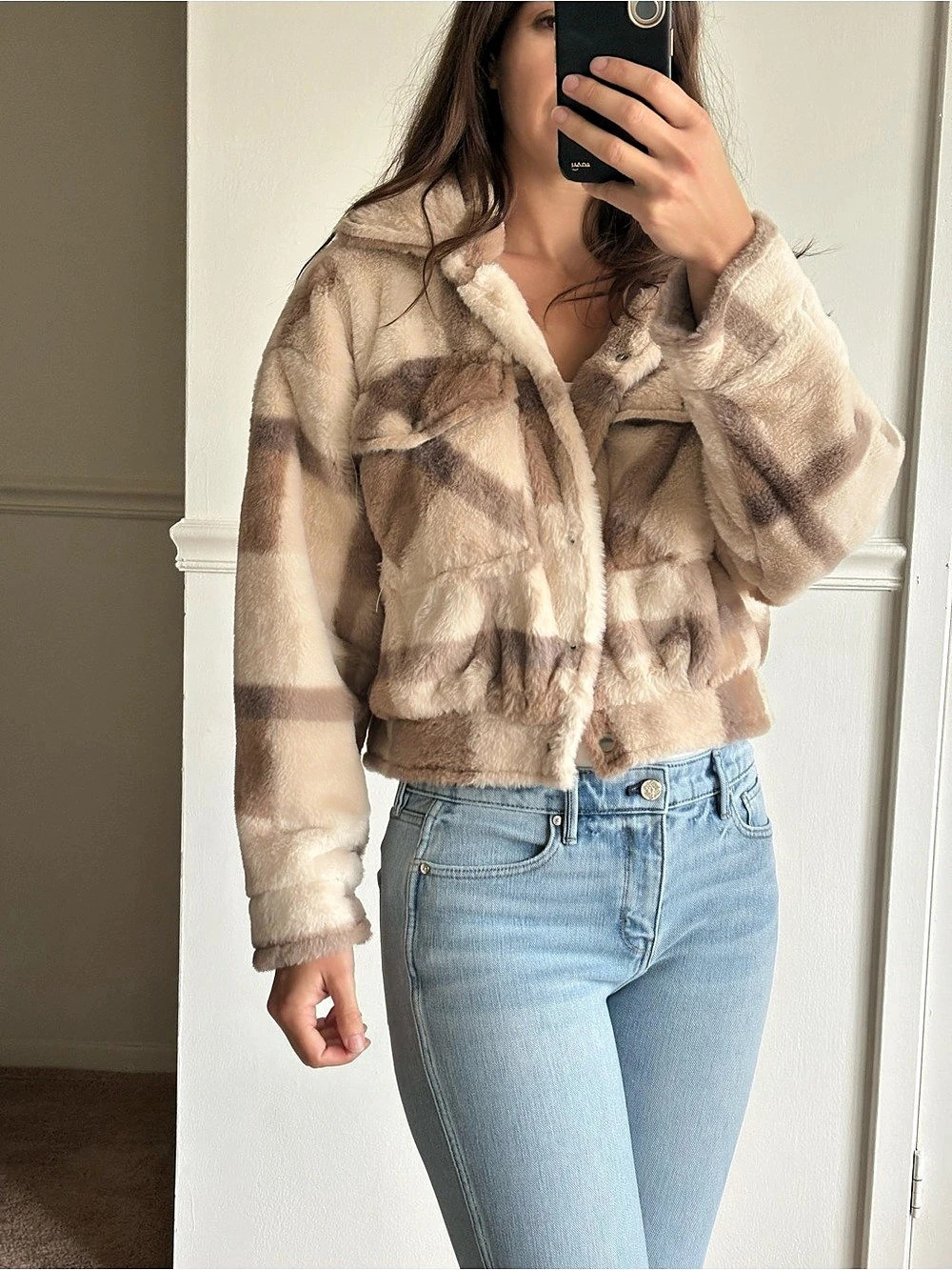 Plaid Teddy Jacket